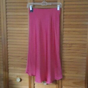 Abercrombie & Fitch NWT Barbie Pink Tulip Hem Elastic Waist Midi Skirt Size XS